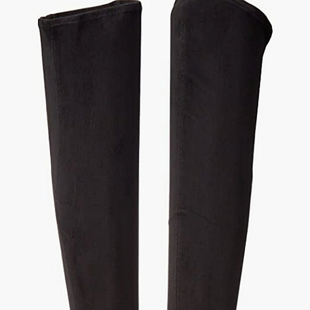 Kenneth Cole REACTION womens wind-y thigh high black suede boots